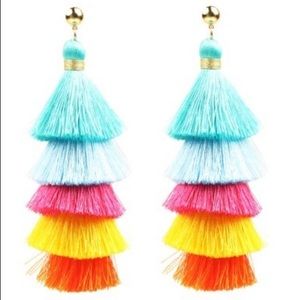Tiered Tassel Drop Earrings